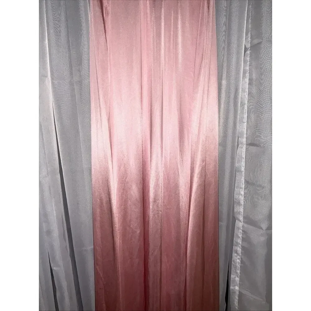 MG Vintage Blush Pink Long Length With Lace Trim Cottagecore Beauty Gown Sz S P